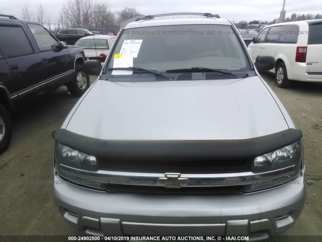 1GNDT13SX52316049 - 2005 CHEVROLET TRAILBLAZER LS/LT SILVER photo 6