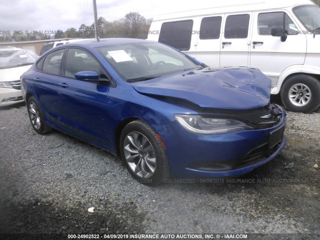 1C3CCCBB6FN585087 - 2015 CHRYSLER 200 S BLUE photo 1