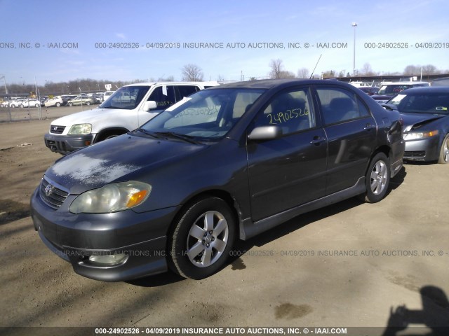 1NXBR32E25Z463858 - 2005 TOYOTA COROLLA CE/LE/S GRAY photo 2