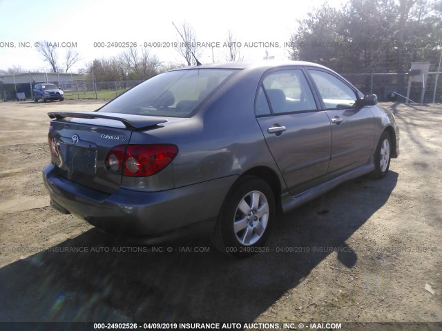 1NXBR32E25Z463858 - 2005 TOYOTA COROLLA CE/LE/S GRAY photo 4