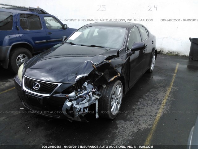 JTHCK262985025438 - 2008 LEXUS IS 250 BLACK photo 2