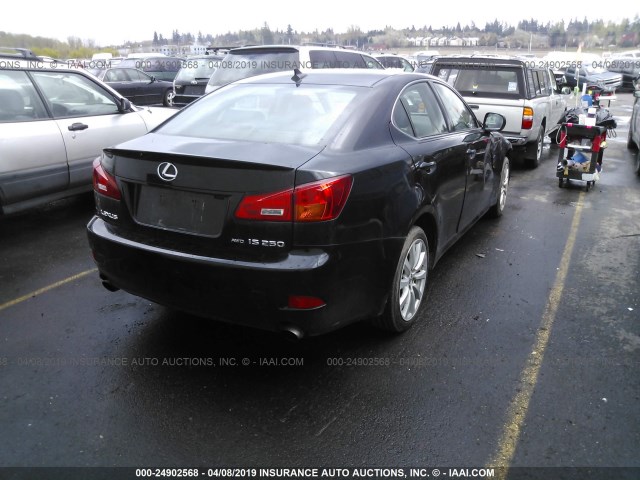 JTHCK262985025438 - 2008 LEXUS IS 250 BLACK photo 4