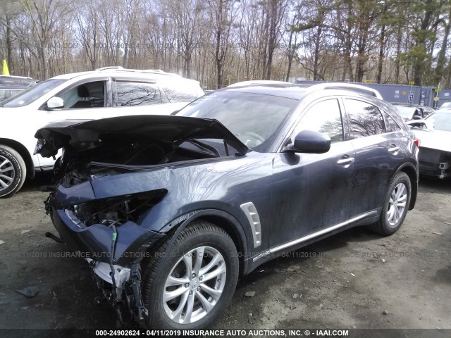 JNRAS18W99M158808 - 2009 INFINITI FX35 BLUE photo 2