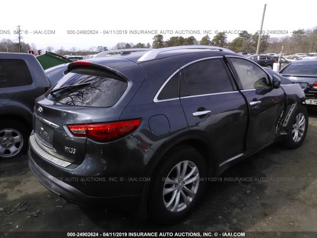 JNRAS18W99M158808 - 2009 INFINITI FX35 BLUE photo 4