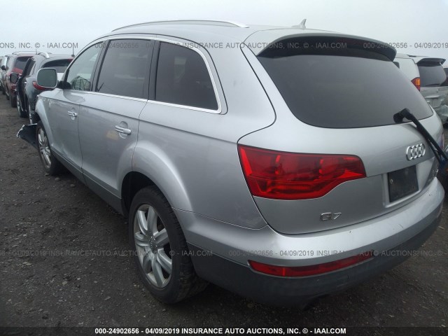 WA1BY74L17D036999 - 2007 AUDI Q7 3.6 QUATTRO PREMIUM SILVER photo 3