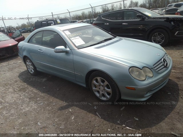 WDBTJ65J53F058023 - 2003 MERCEDES-BENZ CLK 320C Light Blue photo 1