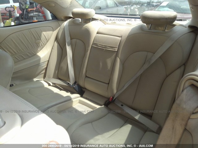 WDBTJ65J53F058023 - 2003 MERCEDES-BENZ CLK 320C Light Blue photo 8