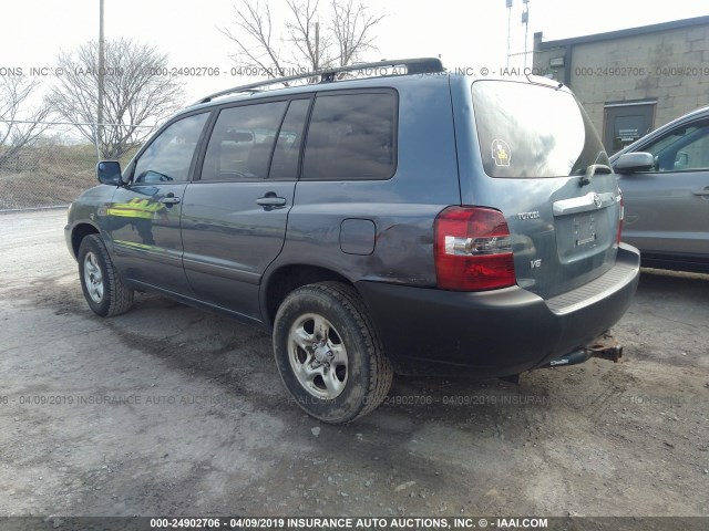 JTEGP21A550066981 - 2005 TOYOTA HIGHLANDER LIMITED BLUE photo 3