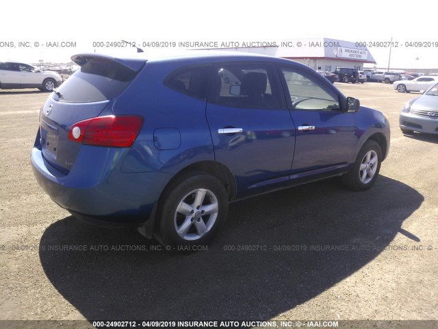 JN8AS5MT1AW001631 - 2010 NISSAN ROGUE S/SL/KROM BLUE photo 4