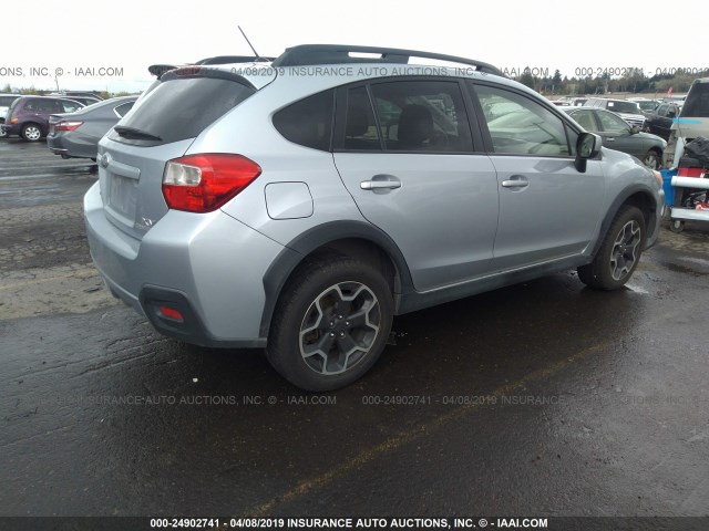 JF2GPACC1E8209621 - 2014 SUBARU XV CROSSTREK 2.0 PREMIUM SILVER photo 4