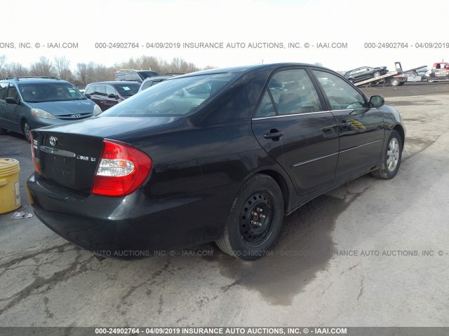 4T1BE32K33U260282 - 2003 TOYOTA CAMRY LE/XLE/SE BLACK photo 4