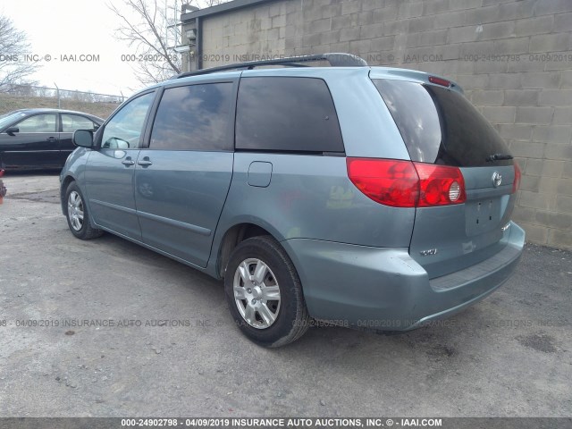 5TDZK23CX8S172838 - 2008 TOYOTA SIENNA CE/LE BLUE photo 3