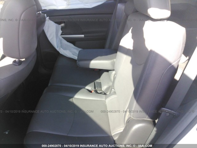 JTDZN3EU1EJ010575 - 2014 TOYOTA PRIUS V WHITE photo 8