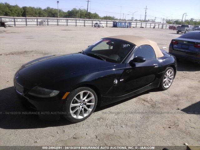 4USBU33536LW66048 - 2006 BMW Z4 3.0 BLACK photo 2