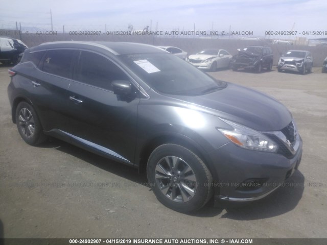 5N1AZ2MG0GN164905 - 2016 NISSAN MURANO S/SL/SV/PLATINUM GRAY photo 1