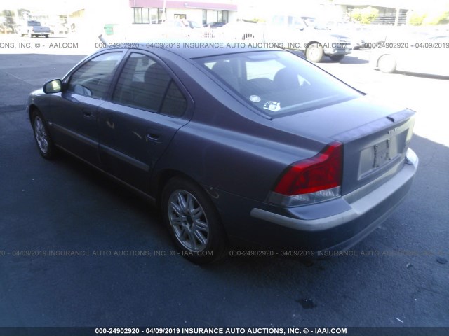 YV1RS61T432277878 - 2003 VOLVO S60 GRAY photo 3