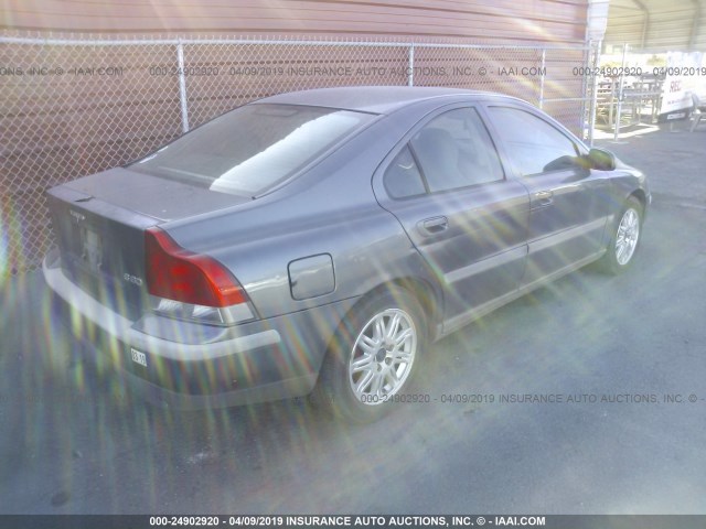 YV1RS61T432277878 - 2003 VOLVO S60 GRAY photo 4