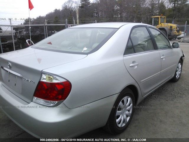 4T1BE32K35U533062 - 2005 TOYOTA CAMRY LE/XLE/SE SILVER photo 4