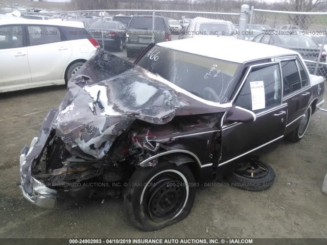 1G4HR54C4LH414605 - 1990 BUICK LESABRE LIMITED MAROON photo 2