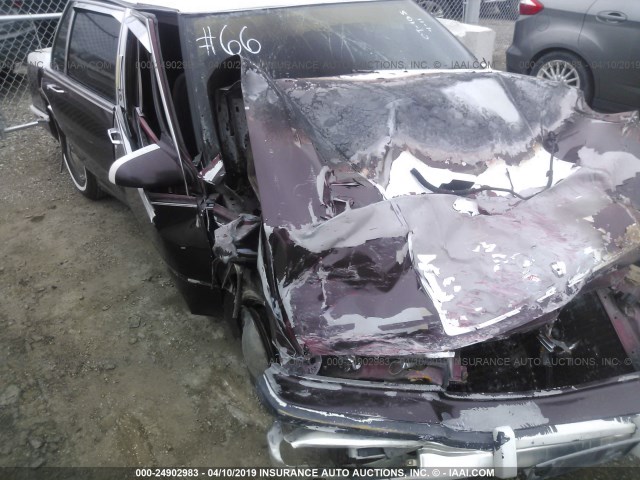 1G4HR54C4LH414605 - 1990 BUICK LESABRE LIMITED MAROON photo 6