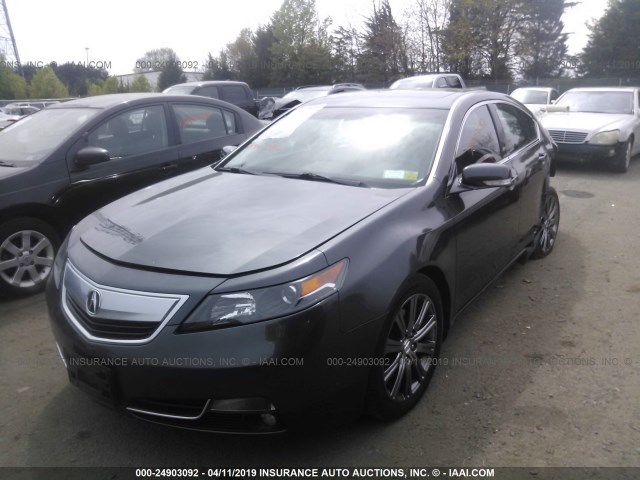 19UUA8F38DA018780 - 2013 ACURA TL SE GRAY photo 2