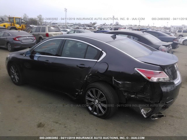 19UUA8F38DA018780 - 2013 ACURA TL SE GRAY photo 3