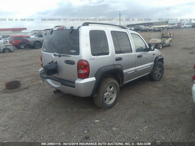 1J4GL58K52W106897 - 2002 JEEP LIBERTY LIMITED SILVER photo 4