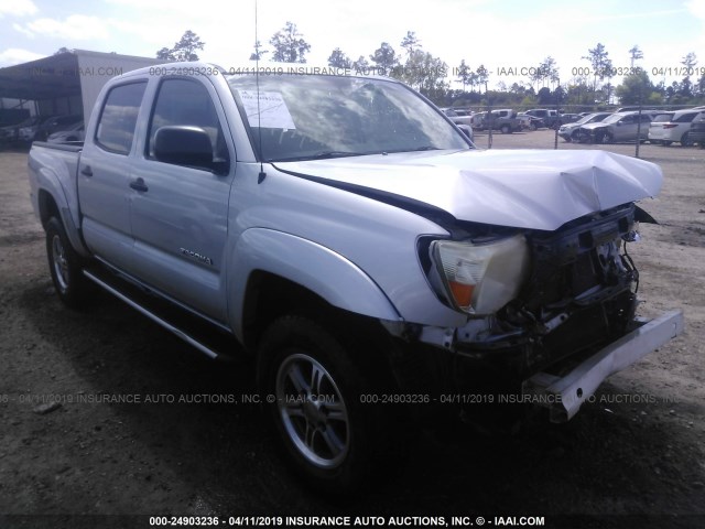 3TMJU4GNXBM124388 - 2011 TOYOTA TACOMA DOUBLE CAB PRERUNNER SILVER photo 1