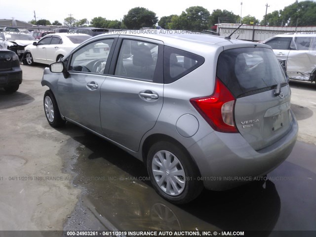 3N1CE2CPXFL406627 - 2015 NISSAN VERSA NOTE S/S PLUS/SV/SL/SR SILVER photo 3