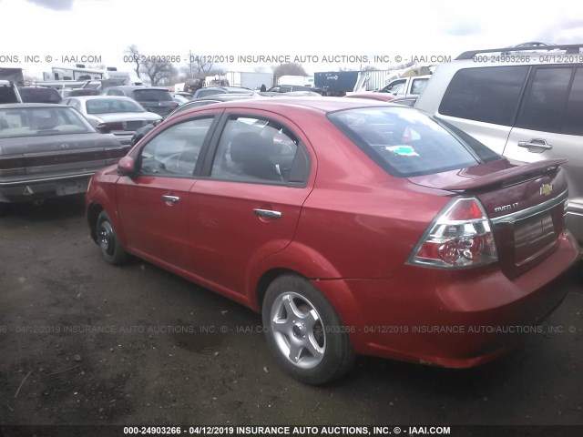 KL1TG56E09B355204 - 2009 CHEVROLET AVEO LT MAROON photo 3