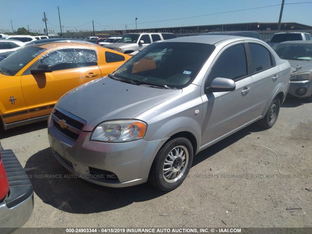 KL1TD56688B089687 - 2008 CHEVROLET AVEO LS SILVER photo 2