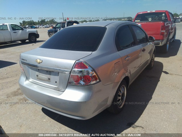 KL1TD56688B089687 - 2008 CHEVROLET AVEO LS SILVER photo 4