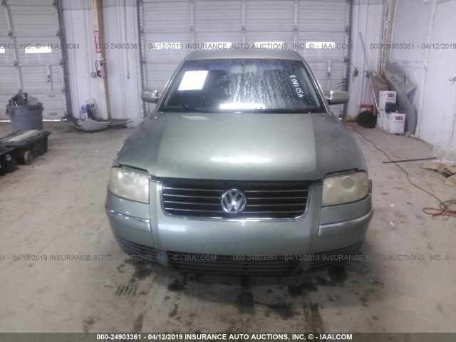 WVWMD63B63P450480 - 2003 VOLKSWAGEN PASSAT GL GREEN photo 6