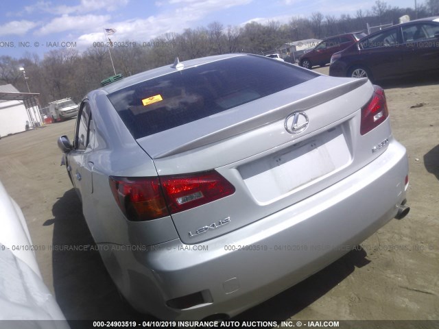 JTHBE262582015137 - 2008 LEXUS IS 350 SILVER photo 3