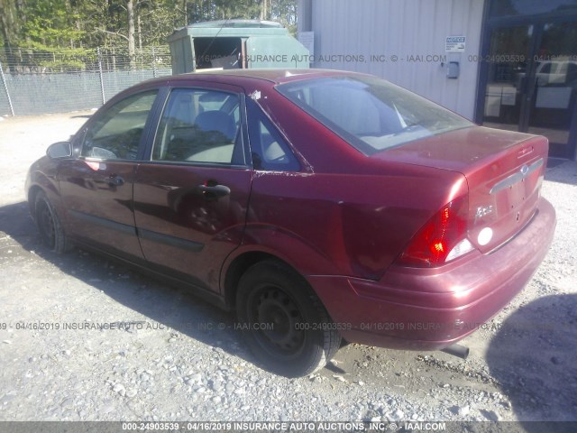 1FAFP33P33W114257 - 2003 FORD FOCUS LX RED photo 3