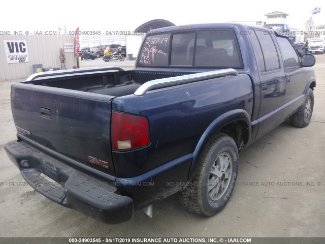 1GTDT13W62K130550 - 2002 GMC SONOMA BLUE photo 4