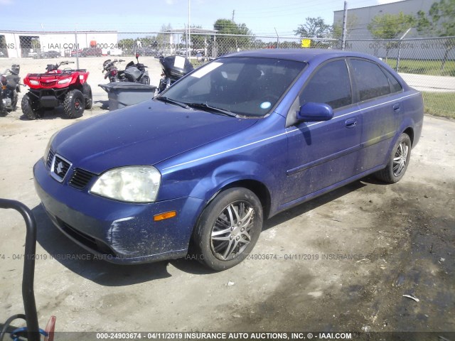 KL5JD56Z15K108687 - 2005 SUZUKI FORENZA S BLUE photo 2