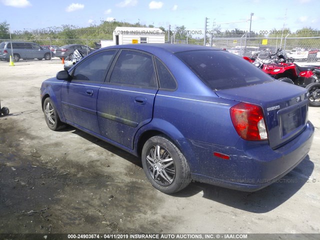 KL5JD56Z15K108687 - 2005 SUZUKI FORENZA S BLUE photo 3