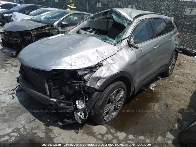 KM8SR4HF0DU033315 - 2013 HYUNDAI SANTA FE LIMITED SILVER photo 2