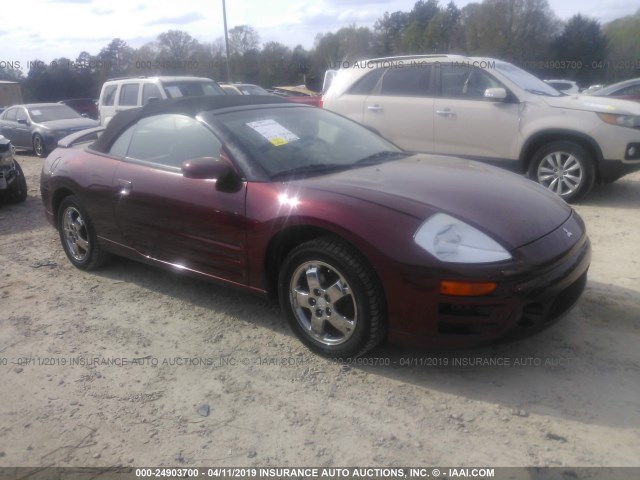 4A3AE45G65E002460 - 2005 MITSUBISHI ECLIPSE SPYDER GS BURGUNDY photo 1