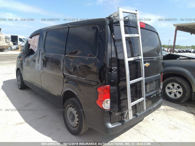 3N63M0YNXFK695698 - 2015 CHEVROLET CITY EXPRESS LS BLACK photo 3