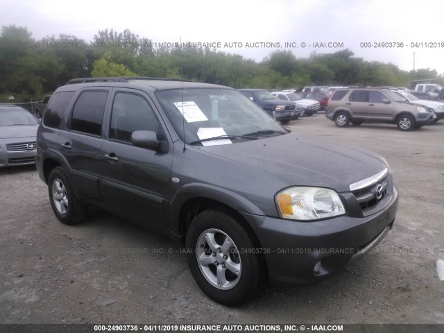 4F2CZ06145KM51043 - 2005 MAZDA TRIBUTE S GRAY photo 1