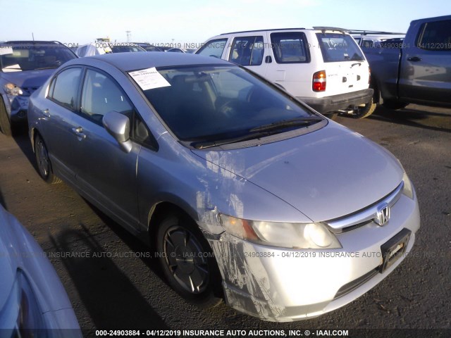 JHMFA36276S022381 - 2006 HONDA CIVIC HYBRID SILVER photo 1