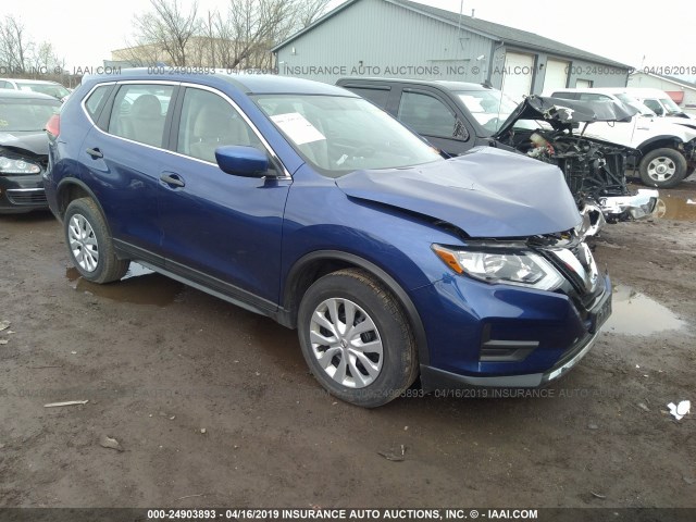 KNMAT2MV0HP564974 - 2017 NISSAN ROGUE S/SV BLUE photo 1