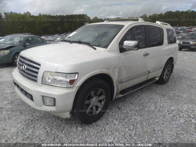 5N3AA08C06N810405 - 2006 INFINITI QX56 WHITE photo 2