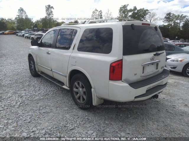 5N3AA08C06N810405 - 2006 INFINITI QX56 WHITE photo 3