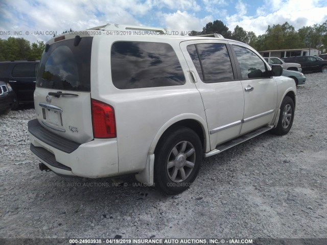 5N3AA08C06N810405 - 2006 INFINITI QX56 WHITE photo 4