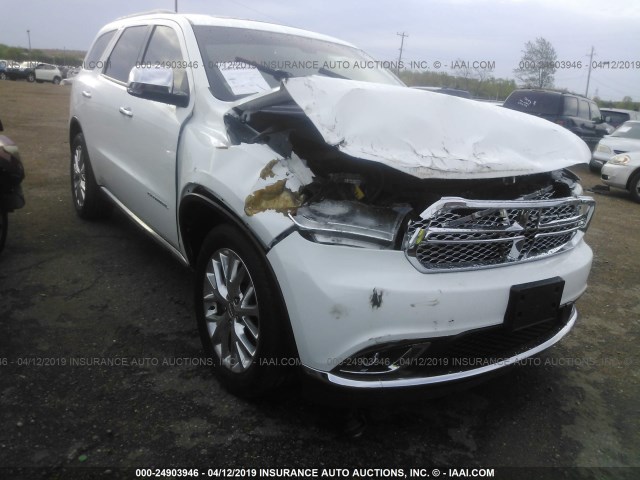 1C4RDJEG7EC391127 - 2014 DODGE DURANGO CITADEL WHITE photo 1