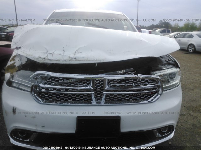 1C4RDJEG7EC391127 - 2014 DODGE DURANGO CITADEL WHITE photo 6