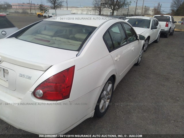 1N4BA41E35C860428 - 2005 NISSAN MAXIMA SE/SL WHITE photo 4